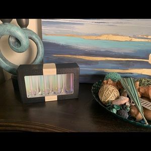 Rachel Zoe Iridescent Stemless Fluts pk of 4